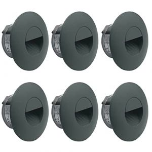 LIGHTWORLD24 Éclairage d'escalier LED Lampe d'escalier Applique murale encastrable GRIS Spot encastré Lumière d'escalier Lampe de couloir Veilleuse 2W Blanc neutre 6 pièces (Light-World-24, neuf)