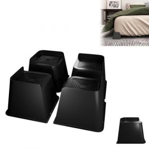 Froadp Lot de 4 rehausseurs de meubles en polypropyl&egrave;ne solide - Pieds rehausseurs de table empilables - Rehausseurs de meubles - Rehausseurs de lit et rallonge de pieds de table pour canap&eacute;, table (Kaysi Yard, neuf)