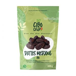 Dattes Medjool Bio - Qualité Premium - 500g. Dattes Bio Fraiches. Dattes Géantes Naturelles Séchées Riches en Fibres avec Graines. (CiboCrudo Bio, neuf)