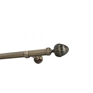 Sento 25mm Kit de tringle a rideau Metal Fixation murale Laiton Antique 420 cm (3x140cm) DONATA (sento-shop, neuf)