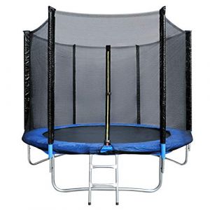 HomeMiYN Trampoline Ext&eacute;rieur &Oslash;183/244/305/366 cm,Trampoline de Jardin Rond pour Enfants,Filet de Protection Externe, Coussins de S&eacute;curit&eacute;, &Eacute;chelle,Protection de Bord (Diam&egrave;tre 183 cm) (HomeMiYN Store, neuf)