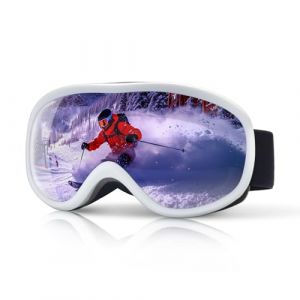 OulQinyhome Masque de Ski anti-bu&eacute;e &agrave; double &eacute;cran - Lunette de Ski sph&eacute;rique pour adultes et adolescents - compatible avec lunettes de vue (Blanc Violet) (NITAVARIA RESOURCE S.R.L., neuf)