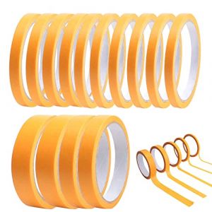 15 Rouleaux de Ruban de Masquage de Peinture 6/8/10/15/20mm x 20m Ruban Adhésif Orange Ruban de Crêpe de Peinture, Ruban de Masquage Adhésif Imperméable pour Peinture Voiture Bricolage Artisanat (CERTEZAFINADA UNIPESSOAL LDA, neuf)