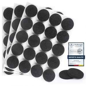 moinkerin 60 Pièces Patins en Feutre 25mm Patins pour Meubles Patin Chaise Épaisseur 5 mm pour Les Pieds de Meubles, Les Pieds de Chaises, Les Sols en Bois Dur (Noir, 25mm) (moinkerin, neuf)
