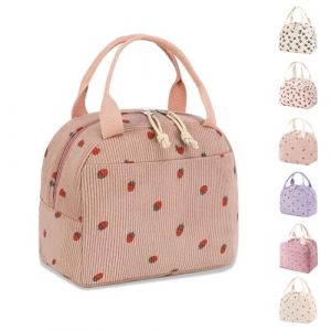 Sac Isotherme Repas Femme Enfant Glaciere Souple Petit Sac Lunch Bag Repas Pochette Lunch Box Isotherme Bebe Rentree Scolaire pour Travail Pique Nique Voyages Picnic Bureau Cadeau Femme (Topbino, neuf)