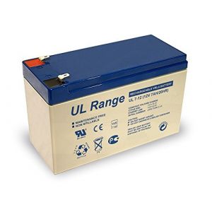 2 x Ultracell UL7-12 PB 4,8 mm Faston 187 Batterie au plomb gel 12 V / 7,0 Ah 7000 mAh AGM Technique Homologation VdS (DCT FR, neuf)