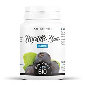 Myrtille baie BIO | 750 mg/jour | 100 gélules végétales | 30 jours (123PLANTES, neuf)