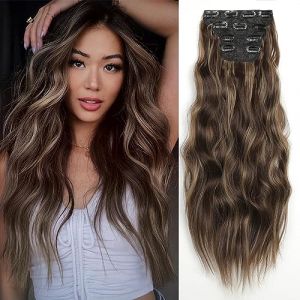 YDDM Extension Cheveux Naturel Clip Invisible Extension a Clip Cheveux Naturel Bouclé Extensions de Cheveux Extension Rajout Cheveux Clip Naturel Clip (YDDM Hair, neuf)