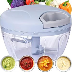 Retoo Hachoir à oignons avec lame en acier inoxydable, hachoir à oignons, hachoir à oignons, hachoir à légumes, hachoir manuel multiple, hachoir manuel pour fruits et légumes, hachoir à fruits (RETOO, neuf)