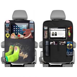 Zliger Lot de 2 protections de siège de voiture pour enfants avec compartiment pour tablette - Imperméable - Avec sac de rangement multicouche (Zliger, neuf)