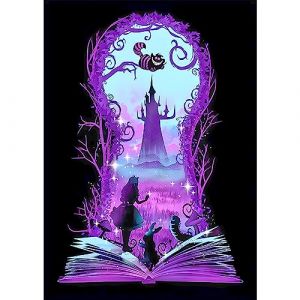 NAIMOER Peinture Diamant Adulte, 5D Princesse Diamond Painting Complet, Diamant Painting Dessin Anim&eacute; Kit Enfants Diamant Strass Point de Croix Cristal Painting pour Murale D&eacute;coration 30x40cm (NAIMOER, neuf)