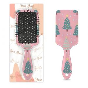 Entemne Brosse &agrave; cheveux pour femmes, hommes, filles, gar&ccedil;ons, rose et vert, arbre de No&euml;l, &eacute;toile, brosse de massage pour cuir chevelu, peigne &agrave; coussin d'air pour cheveux secs et humides d&eacute;m&ecirc;lant (HHengY, neuf)