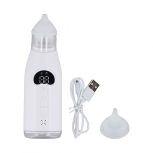 Mouche-b&eacute;b&eacute; &Eacute;lectrique avec Musique, Aspirateur Nasal B&eacute;b&eacute; Electrique, Aspirateur Nez Bebe avec 9 Niveaux d'Aspiration, 2 Tailles d&rsquo;Embouts, Affichage LED, Rechargeable USB-C pour Nouveau N&eacute;s (Tatency, neuf)