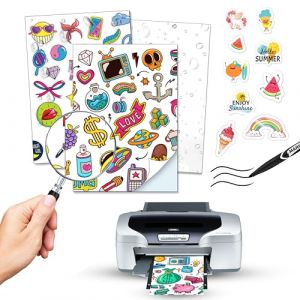 100 Feuilles de Vinyle Adh&eacute;sif Imprimable A4 Imperm&eacute;able | Papier Vinyle Adh&eacute;sif Imprimable Blanc Mat | Papier Autocollant Imperm&eacute;able pour Imprimantes (Oyemat Commerce ⭐, neuf)