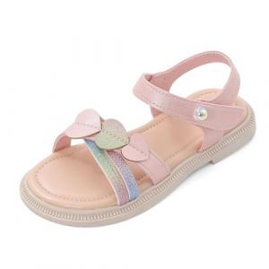 MASOCIO Sandales Fille Chaussure Ete à Bout Ouvert Sandale Chaussures été Enfant Fille Taille 31 EU Rose (Ortego, neuf)