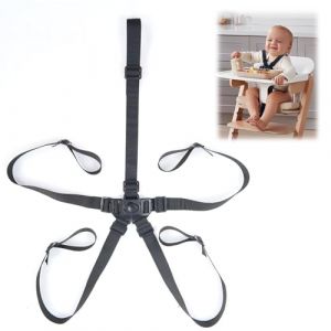 Harnais 5 Points pour Poussette, Sangle de S&eacute;curit&eacute; pour Chaise Haute, Chaise Haute UniverselleSangles R&eacute;glable Sangle Chaise Haute Bebe, Sangles de S&eacute;curit&eacute; Universel pour Chaise Haute et Poussette (QiShiQuan, neuf)