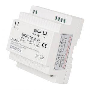 Stonenect Transformateur d'alimentation Rail Din Alimentation modulaire montable pour automatisation industrielle Bo&icirc;tes de distribution Instrumentation Transformateurs (24V 2.5A DR-60-24) (Stonenect, neuf)