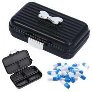 ZEPIQOR 1 Pcs pilulier journalier, boite a medicament, Pilulier portable voyage boite medicaments voyage, travel pill organizer, valise medicaments voyage Pour le voyage et l'usage quotidien（noir） (CHECK APIR LTD, neuf)
