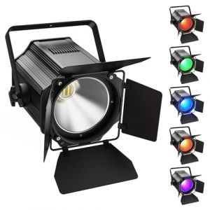 Oloaxolx 200 W Projecteur LED Par COB 6 en 1 RGBWA+UV DJ avec volets de blindage, lumi&egrave;re de sc&egrave;ne blanc chaud-froid avec DMX512/voiture/&eacute;clairage disco sonore pour f&ecirc;te concert &eacute;glise mariage th&eacute;&acirc;tre (Kuaqi-Direct store, neuf)