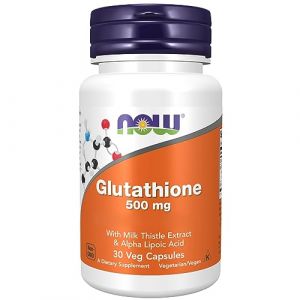 Now Foods, L-Glutathione, 500mg, avec Chardon-Marie et Acide Alpha-Lipoïque, 30 Capsules végétaliennes, Acide Aminé, Testé en Laboratoire, Sans Gluten, Sans Soja, Sans OGM (NaturProdukte, neuf)