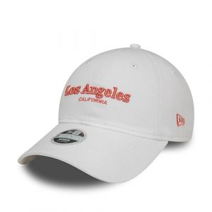 New Era Los Angeles Casquette pour Femmes Californie Blanche réglable 9Twenty Casquette de Baseball Femme Fille Couronne Non structurée (capspin, neuf)