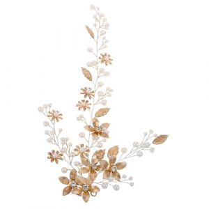 Homoyoyo Coiffe De Mariée Bandeau De Mariée Coiffe De Mariage Pour Mariée Coiffe De Bal Accessoire De Cheveux De Mariée Coiffe De Mariée Accessoire De Mariage Coiffe De Mariée Alliage Doré (HuanYH, neuf)