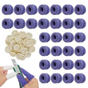 60 Pi&egrave;ces Bandage Tubulaire Doigt &eacute;Lastique, Bleu Tubulaire Pour Premiers Secours Pansement Doigt tenue et Blanc Waterproof Bandage, Pansement Doigt Main pour Le Travail et La Cuisine (HonJing, neuf)