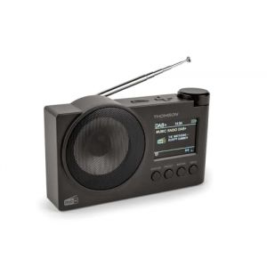 Radio Dab+,FM, 60stations pr&eacute;r&eacute;gl&eacute;s Possible,Rechargeable ou Secteur, reveil, Enceinte Bluetooth Thomson RT400DABBTBK (Noire),Cable de Charge USB c (GamesJ, neuf)
