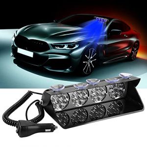 yifengshun Yifengshun 36 LED Bleu Gyrophare Stroboscope LumièRe D'Urgence Super Brillant Balise Danger LED Flash Avec Ventouse 12V Convient Pour Camion De Voiture SUV IntéRieur Toit/Dash/Pare-Brise (yifengshun, neuf)