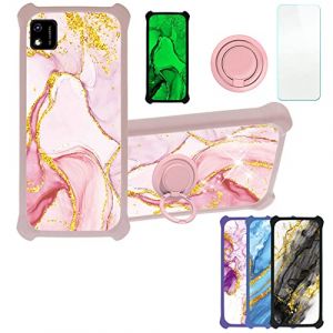 Aroepurt Coque pour Konrow Sweet 5 - Coque Compatible avec Konrow Sweet 5 - &Eacute;tui avec Protection D'&eacute;cran Tremp&eacute; 9H - Case Support de Bague PC + Silicone JSF-FDL (Huayijie-eu, neuf)