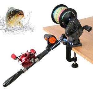 Tuxxjzm Enrouleur de ligne de pêche, enrouleur de ligne de pêche, station de bobine, système No Lines Twist Spooling Station – Outil compact pour bobines de fil de pêche (rivtandt, neuf)