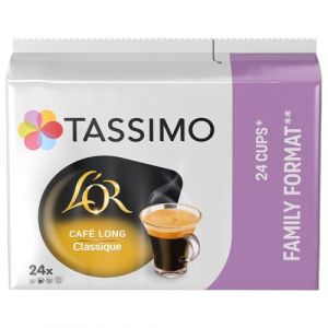 TASSIMO &ndash; Caf&eacute; Long Intense au Go&ucirc;t &Eacute;l&eacute;gant, Dosettes L'O Compatibles (Pack 24) - Le lot de 3 (March&eacute; Parisien, neuf)