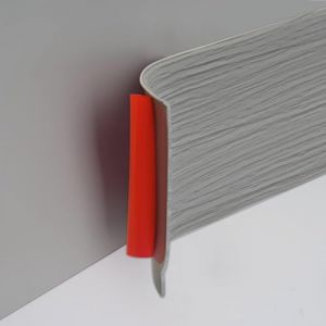 Plinthe Souple Autoadh&eacute;sive Plinthe de Finition en PVC Plinthe Murale Flexibles pour Mur Sol, 10 cm Largeur, 3 m&egrave;tres Grain de Bois Gris (ZYDZ-eu, neuf)