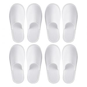 Cutiolly Pantoufles Jetables,4 Paires Chaussons Invit&eacute;s,Chausson Hotel Jetable,Chaussons Usage Unique, Invit&eacute;s Pour Hommes Femmes,SPA Pantoufles,Antid&eacute;rapants Slippers Hotel (QiaoQiHOUSE, neuf)