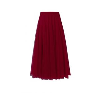 BrightGlow Jupe longue en tulle pour femme - A-ligne midi - Jupe de sous-v&ecirc;tements - Jupe &agrave; couches - Jupe pliss&eacute;e - Jupe en tulle pour femme avec taille haute - Robe de sc&egrave;ne - Jupe en maille tutu (BrightGlowSH, neuf)