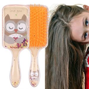 Generic Peigne de Coiffure, Coussin d'air Peigne de de Radom Massage de Paillette avec Sac à Gaz pour Peignage et Coiffage Quotidiens (hibou jaune) (Shurona, neuf)