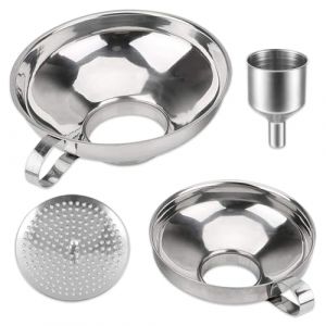 Tbintul Ensemble d'entonnoirs en acier inoxydable, entonnoir &agrave; confiture, entonnoir &agrave; conserve en acier inoxydable entonnoir cuisine (RAFAELOS-CHRISTOU, neuf)