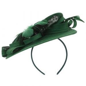 UKCOCO Bandeau Plume Vert Fonc&eacute; pour Femme, Mini Chapeau Bibi &Eacute;l&eacute;gant Plumage, Pince &agrave; Cheveux Chapeau de F&ecirc;te, Accessoire Coiffure Mariage et Soir&eacute;e, Fascinateur L&eacute;ger et Confortable (Gaporgira, neuf)