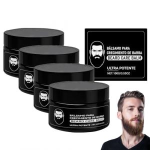 Baume stimulant ultra puissant pour la barbe, soin pour la barbe des hommes, pour la croissance de la barbe, baume ultra puissant pour la croissance de la barbe, hydrate et renforce la barbe (4) (blmcoos(敢跟必干), neuf)