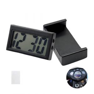 Horloge num&eacute;rique de tableau de bord de voiture avec grand &eacute;cran LCD, horloge adh&eacute;sive LCD super lumineuse pour v&eacute;hicule, pour tableau de bord, camion, table, couleur noire et design &eacute;l&eacute;gant (DeJiaoAoKanShu, neuf)