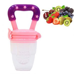 Tetine a Fruit,Tetine Grignoteuse Bebe,Grignoteuse B&eacute;b&eacute;, Sucette Fruit pour Bebe,Sucette Grignoteuse B&eacute;b&eacute;, 3 &agrave; 24 mois sans BPA (Violet, M) (Momolaa&FR (7 -20 Days Delivery), neuf)