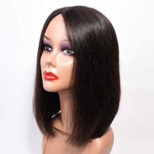 Naturelle Perruque Perruques de Remplacement de Cheveux Perruque Droite Perruque Humaine Aspect Naturel Cheveux Perruque Bande Perruques Densité Pour Quotidien Ou Fête Cheveux Naturel (yizhishizizaichuangtou, neuf)