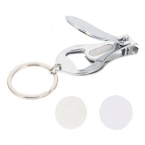 Angoily Lot De 2 Porte-cl&eacute;s En M&eacute;tal Multifonctions Pince &agrave; Ongles Coupe-ongles, Design Cr&eacute;atif, Usage Voyage Et Quotidien, Accessoire D&eacute;coration Cl&eacute; Et Paquet, Coloris M&eacute;tal Inoxydable (Lotra, neuf)