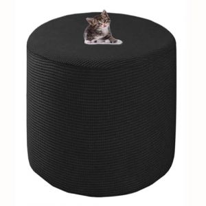 HHONGWYT Housse de Pouf Rond Housse Ottomane 31x38/38x43/40x34/ 45x35/45x45cm Extensible Jacquard Housse Repose Pied Rond Couverture Ottomane Housse de Pouf avec Fond &eacute;lastique,A11,40x35cm(15.7x13.7) (KSXCLKJH, neuf)