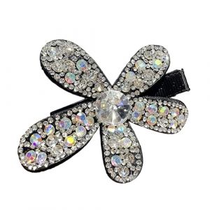 Barrette &agrave; cheveux en strass - &Eacute;pingle &agrave; cheveux scintillante en strass 3D - &Eacute;pingle &agrave; cheveux scintillante pour femmes et filles - Pour mariage, r&eacute;union, formule (arotperar, neuf)