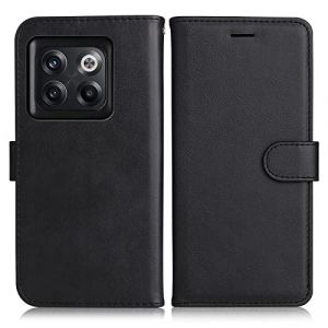 DENDICO Coque pour OnePlus 10T 5G, PU en Cuir Coque Portefeuille Étui Housse, Design Classique TPU Coque pour OnePlus 10T 5G, Noir (DENDICO, neuf)