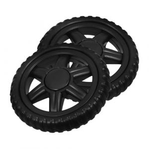 UKCOCO 2 pi&egrave;ces Roues de Remplacement pour Chariot de Courses Gomme Noire Roulettes Polyvalentes pour Caddie Supermarch&eacute; Installation Facile et Roulement (Gaporgira, neuf)