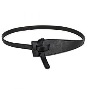 LEEQBCR Ceinture pour dames Ceinture irrégulière Ceinture pour dames Ceinture en cuir à lacets Manteau Vêtements Accessoires Noeud papillon Ceinture de mode (LEEQ EU, neuf)