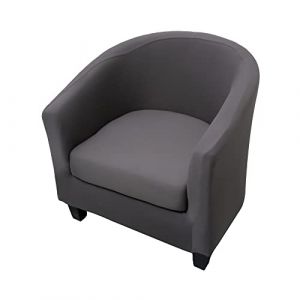 Highdi Housse de Fauteuil Cabriolet Chesterfield 2 Pièces, Extensible Couverture de Fauteuil Housse de Canapé Lavable Revêtement de Chaise Protecteur de Fauteuil (Couleur Unie - Gris foncé) (Highdi, neuf)