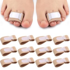 WUYJI Correcteurs d'orteils, Correcteur d'orteil en marteau en 12 pi&egrave;ces avec bandage rembourr&eacute; pour orteil en marteau, orteil fractur&eacute;, orteil pli&eacute; et orteil chevauchant (couleur chair) (xioque, neuf)
